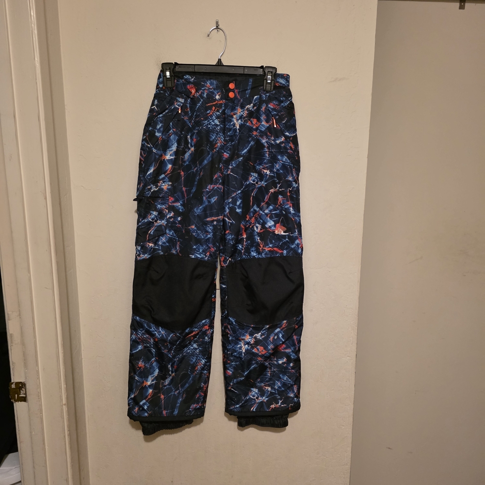 Champion Kids  Blue & Black Graphic Snow Pants Size Large
